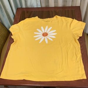 Yellow white and red T-shirt